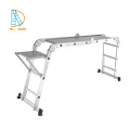 Multi Purpose 14 in 1 4.75M Scaffold Step Aluminium Ladder 2 Plates 1 Tool Shelf